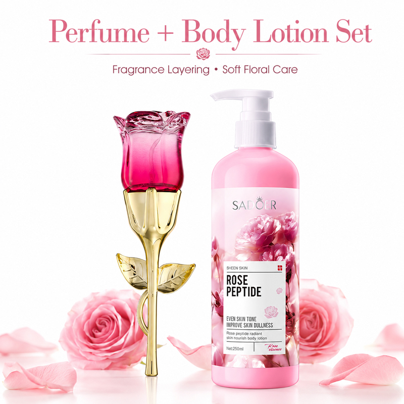 Perfume Fragrance Lotion - Rose Perfume & Body Lotion Set
