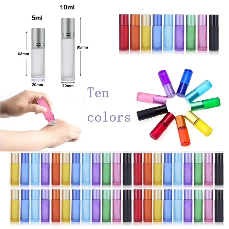 Perfume Imperium Fragrance World - 10/30/50Pcs 5-10ml Frosted Glass Roller Bottles