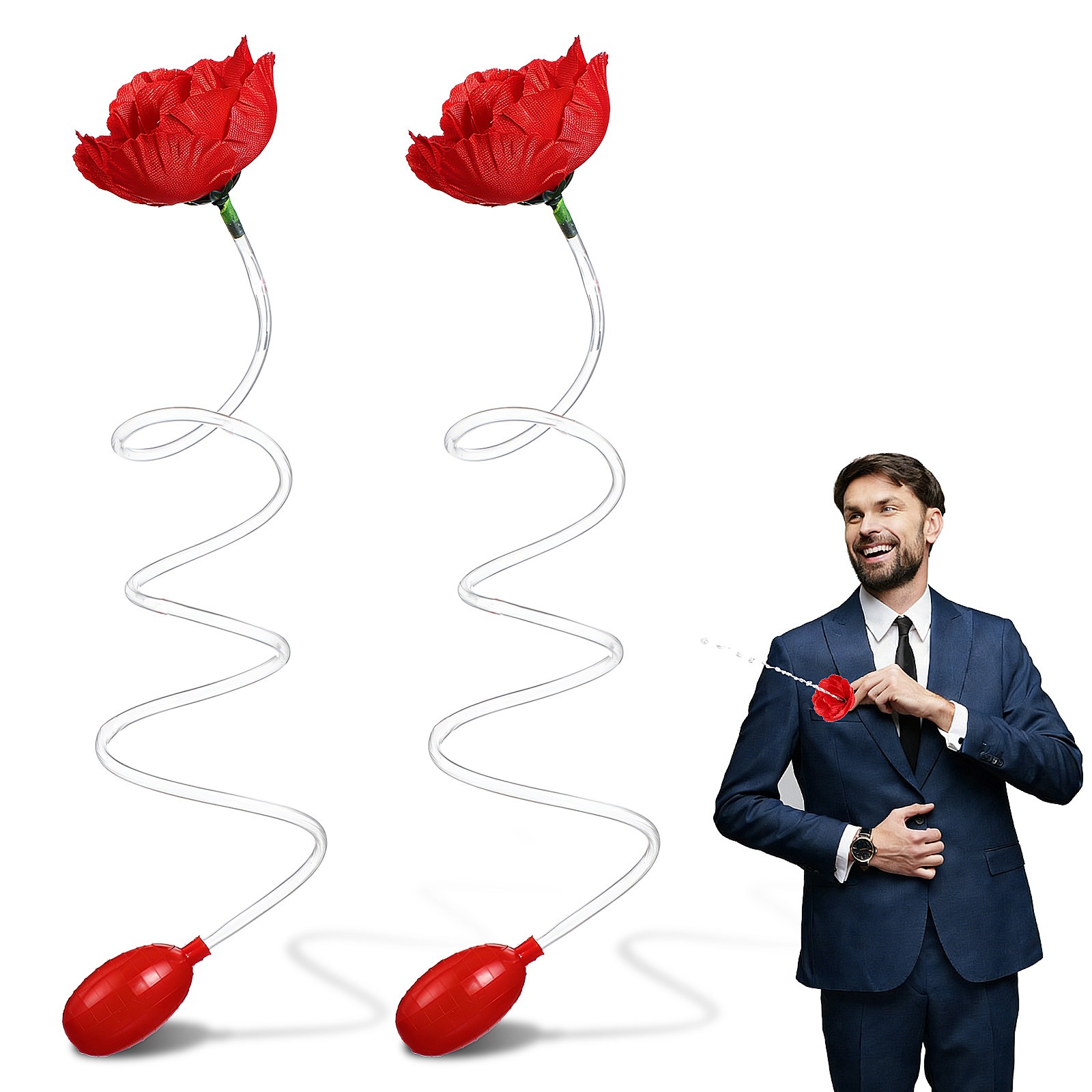 2 Pcs Plastic Squirt Rose Pran - Rose Water Spray 评论和价格