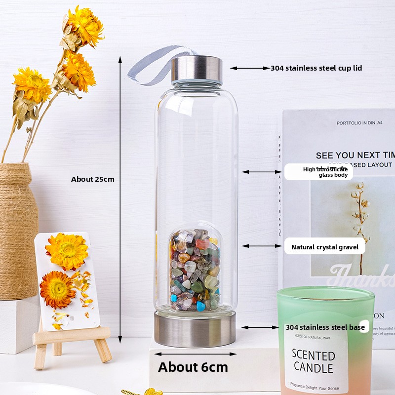 Natural Crystal Glass Water Bo - Rose Water Spray 评论和价格
