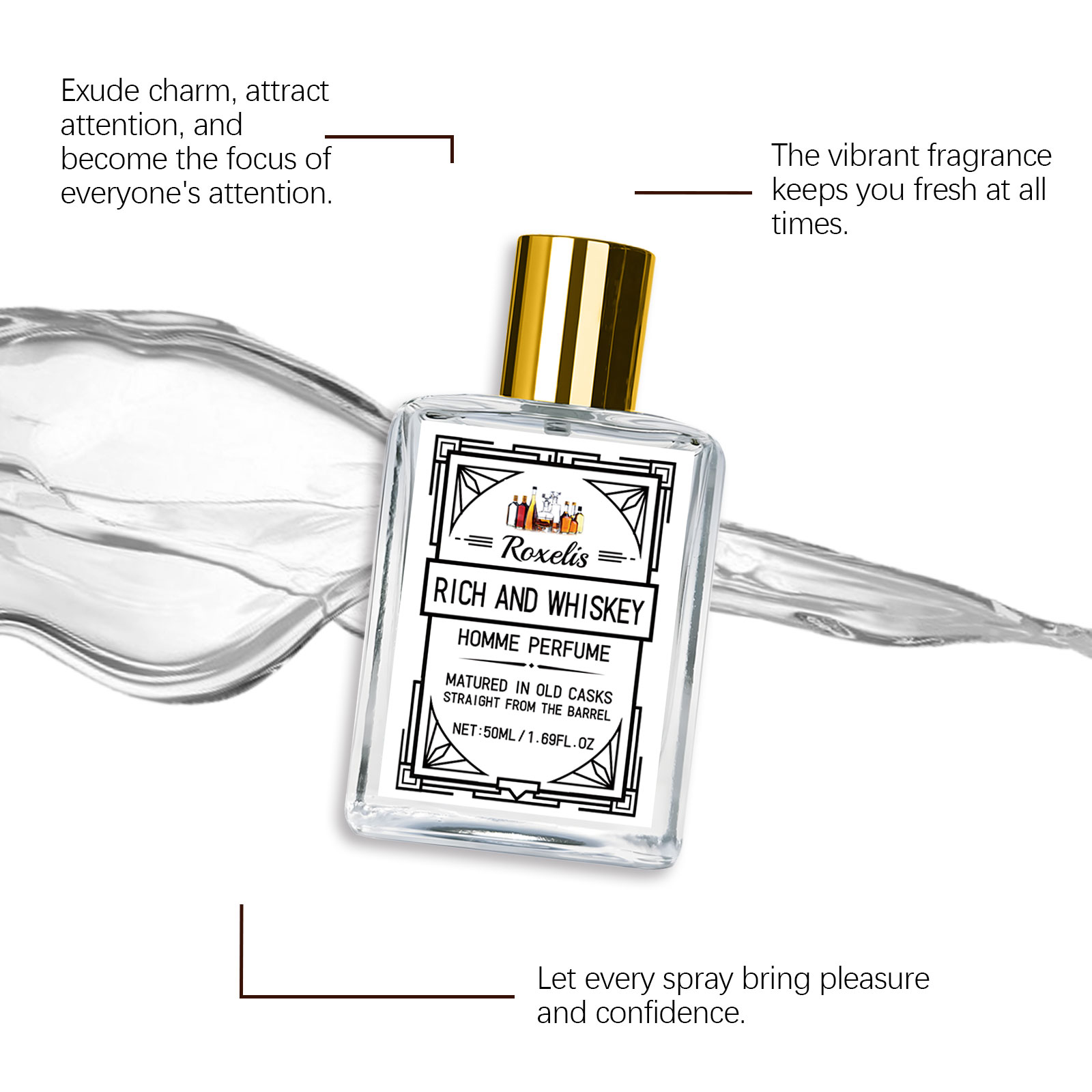 Roxelis 50ml Charm Whisky Men' - Perfume The Fragrance 评论和价格
